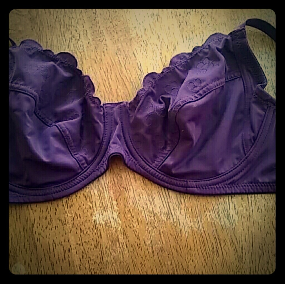 Unlined purple bra
